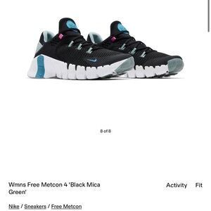 Nike Women’s Metcon 4 Black and Blue Sneakers